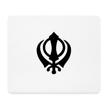 sikhism khanda - Mousepad (Querformat) - Weiß - Vorne