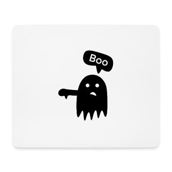 Spooky „Boo!“ - Mousepad (Querformat) - Weiß - Vorne