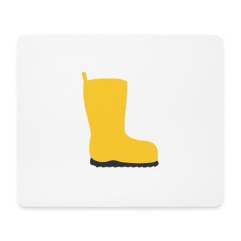rubber boot - Mouse Pad (horizontal) - white - Front