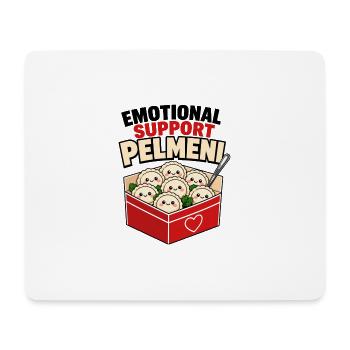 Emotional Support Pelmeni | Food Humor Cute Faces - Mousepad (Querformat) - Weiß - Vorne
