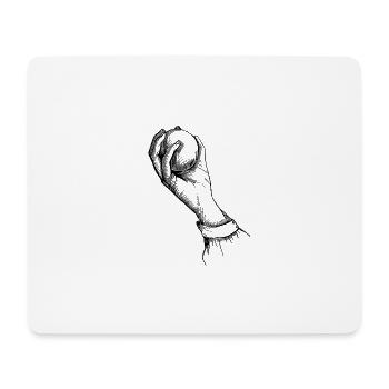 Main avec balle - Tapis de souris (format paysage) - blanc - Devant