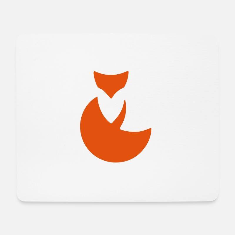 Fuchs, Silhouette, Füchse, Illustration, Orange - Mousepad (Querformat) - Weiß