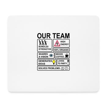 team - Mouse Pad (horizontal) - white - Front
