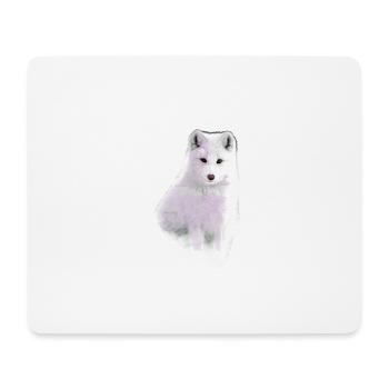 polar fox, fox,green,watercolor ,painting - Mouse Pad (horizontal) - white - Front