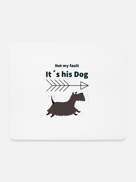 Hunde-Alibi - Mousepad (Querformat) - Weiß