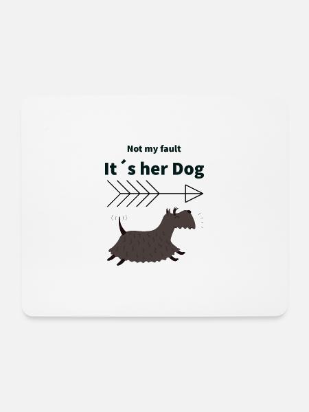 Hunde-Alibi - Mousepad (Querformat) - Weiß