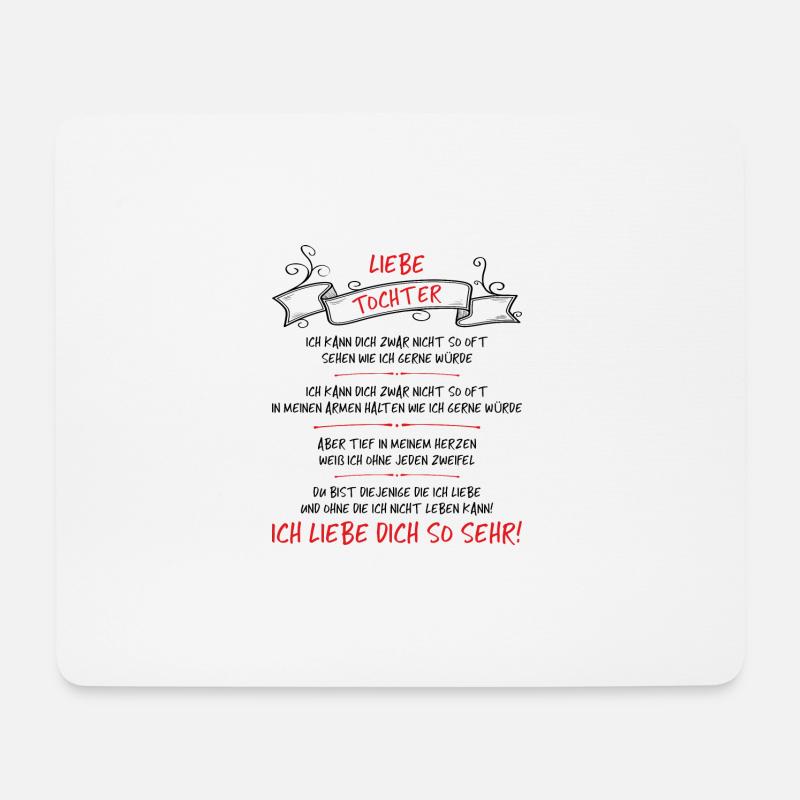 Liebe Tochter, ich liebe dich so sehr! - Mousepad (Querformat) - Weiß