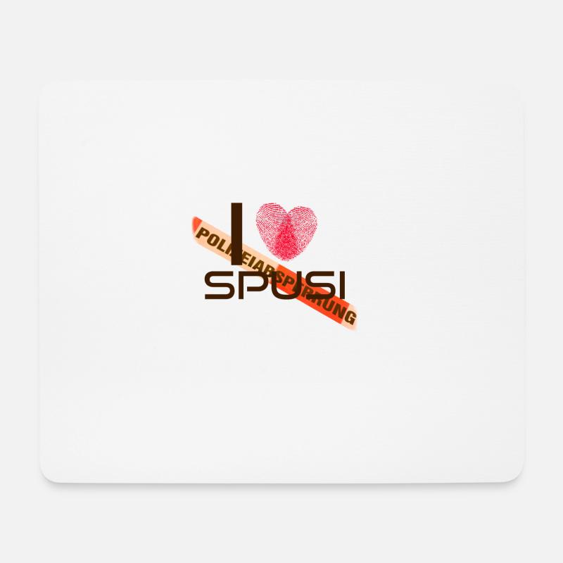 Ich liebe die Spurensicherung der Polizei - Mousepad (Querformat) - Weiß