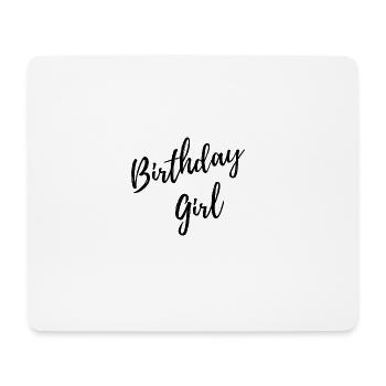US MARQUÉE anniversaire fille TRADE noir - Tapis de souris (format paysage) - blanc - Devant