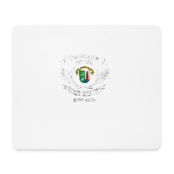 Therapie Borkum mit wappen weiss retro T SHirt - Mousepad (Querformat) - Weiß - Vorne