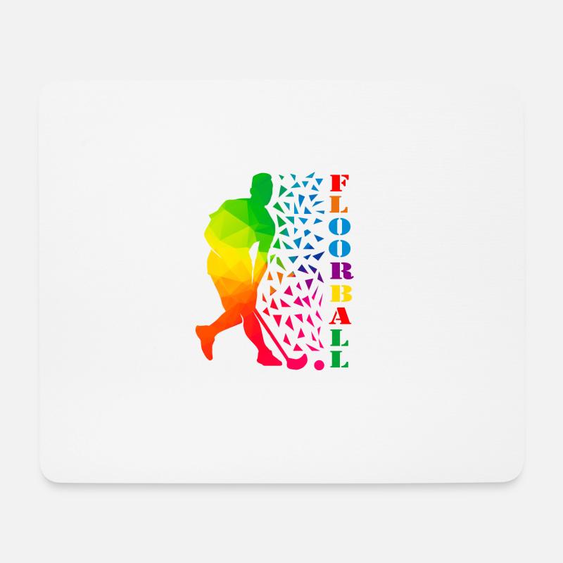 Floorball - Mousepad (Querformat) - Weiß