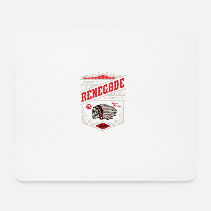Renegade Handcrafted Motorcycles - Mouse Pad (horizontal) - white