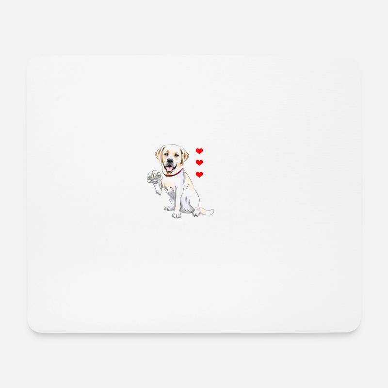 Hunde T Shirt | Labrador - Love - Loyalty - Friend - Mousepad (Querformat) - Weiß