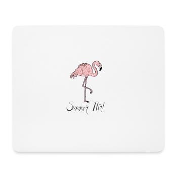 Flamingo - Summer Flirt - Comic - Mousepad (Querformat) - Weiß - Vorne