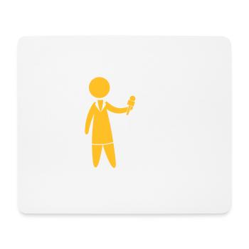 Reporter Speaks Into The Microphone - Mouse Pad (horizontal) - white - Front