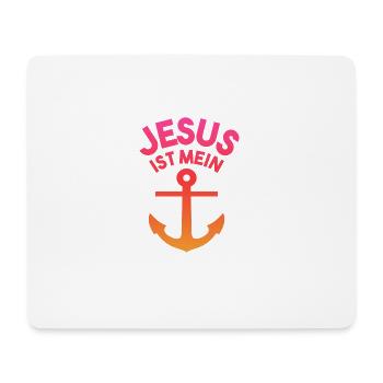 Jesus ist mein Anker Christliches Geschenk - Mousepad (Querformat) - Weiß - Vorne