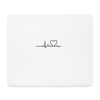 fréquence cardiaque battement de coeur amour amour T-shirt - Tapis de souris (format paysage) - blanc - Devant