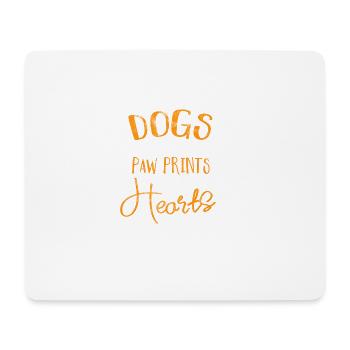 Distressed - dogs leave impressions in the heart - Mouse Pad (horizontal) - white - Front