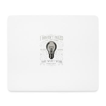Thomas Edisons genialer Spruch. - Mousepad (Querformat) - Weiß - Vorne