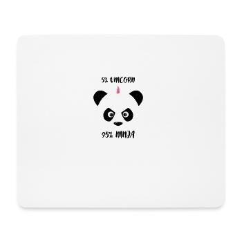 Einhorn Ninja lustig Panda Geschenk Weihnachten - Mousepad (Querformat) - Weiß - Vorne