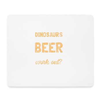 Les dinosaures avaient pas de bière - Tapis de souris (format paysage) - blanc - Devant
