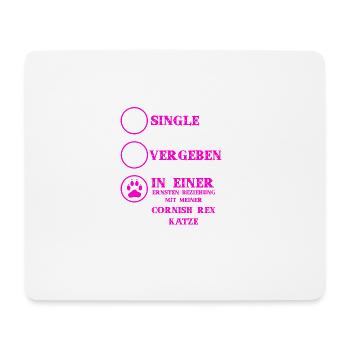 Beziehung Katzen liebe CORNISH REX KATZE - Mousepad (Querformat) - Weiß - Vorne