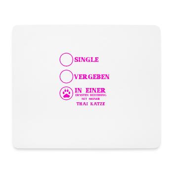 Beziehung Katzen liebe THAI KATZE - Mousepad (Querformat) - Weiß - Vorne