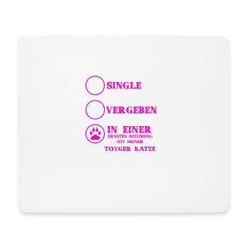 Beziehung Katzen liebe TOYGER KATZE - Mousepad (Querformat) - Weiß - Vorne