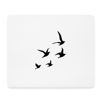 Flying Swallows - Mousepad (Querformat) - Weiß - Vorne