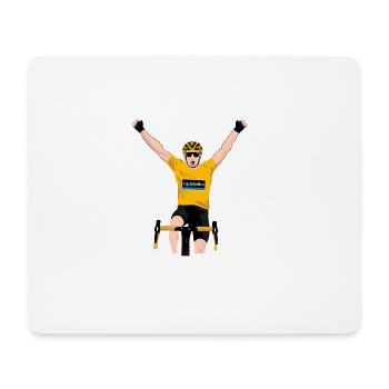 Finisher on the finish line - Road Bike Tour - Mouse Pad (horizontal) - white - Front