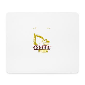 Construction Worker T-Shirt · Construction Site · Excavator · Crane - Mouse Pad (horizontal) - white - Front