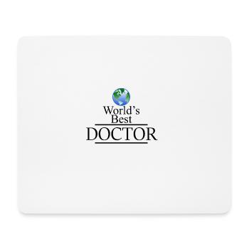 World's Best Doctor - Tapis de souris (format paysage) - blanc - Devant