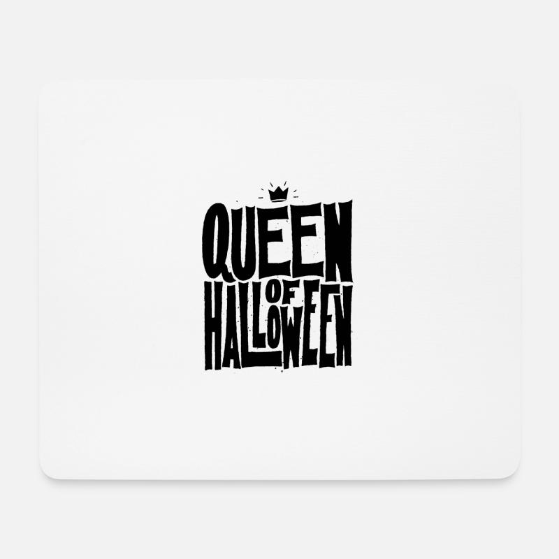 Halloween. Queen. Königin. Krone. Party. Herbst. - Mousepad (Querformat) - Weiß