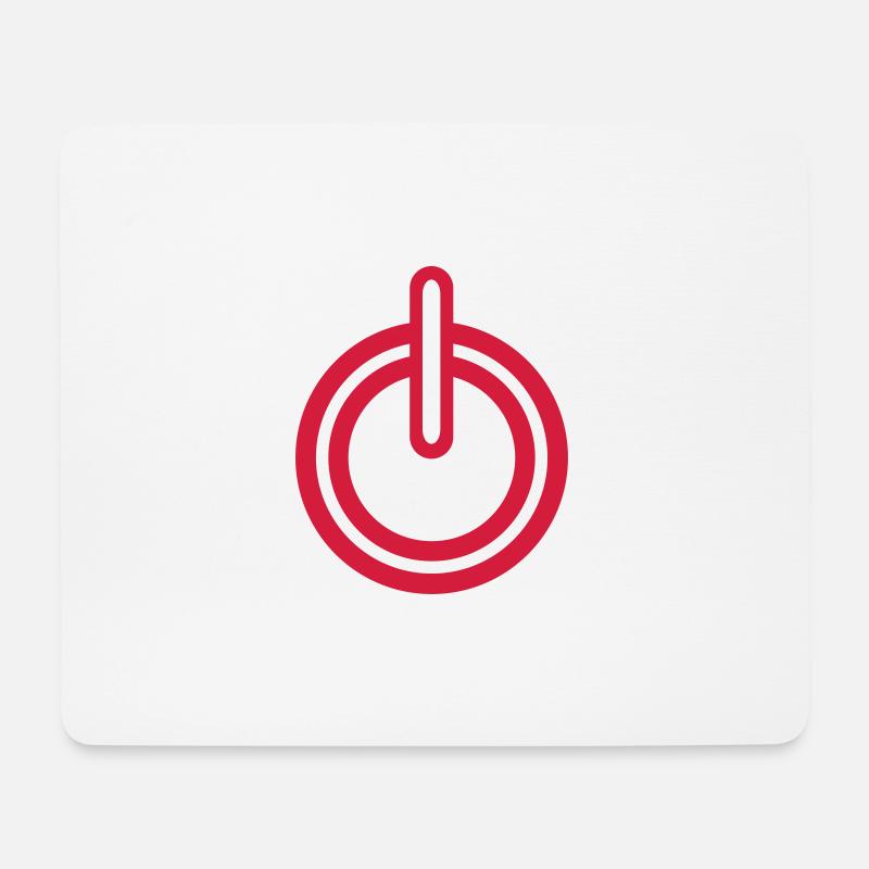 Power Symbol Zeichen Form Computer Icon - Mousepad (Querformat) - Weiß