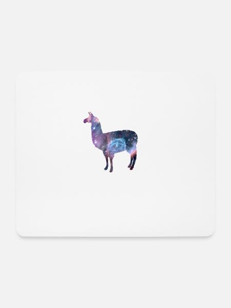 world galaxy llama - Mouse Pad (horizontal) - white