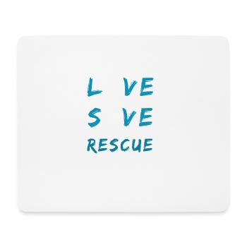Love Save Rescue The Cats - Mousepad (Querformat) - Weiß - Vorne