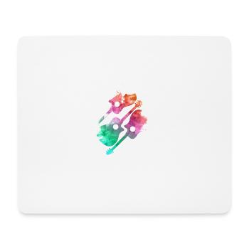 3 Colorful Guitars - Mousepad (Querformat) - Weiß - Vorne