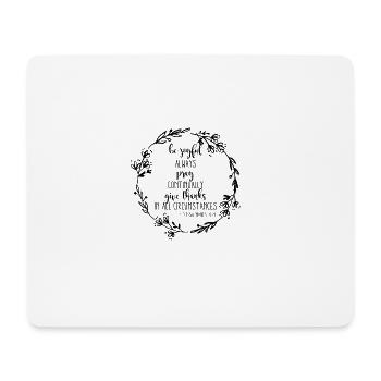Soyez joyeux chrétiens chrétiens christianisme - Tapis de souris (format paysage) - blanc - Devant
