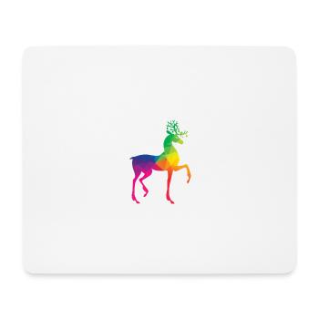Oh Deer I m Queer Gay Lesbian LBGT Pride rainbow - Mouse Pad (horizontal) - white - Front