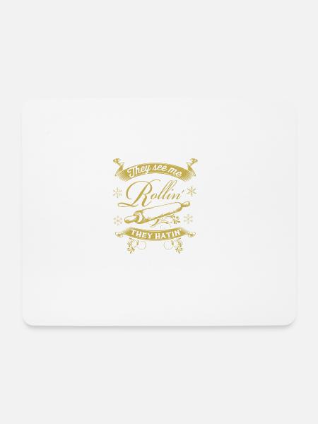 Funny Weihnachts Teigrolle Teig Kekse Backen - Mousepad (Querformat) - Weiß