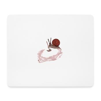 Dumme Schnecke Geschenk - Mousepad (Querformat) - Weiß - Vorne