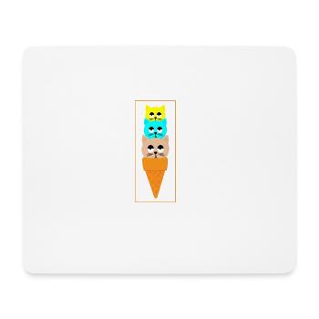 Katze Weihnachten Geschenk Kätzchen verspielt miau - Mousepad (Querformat) - Weiß - Vorne