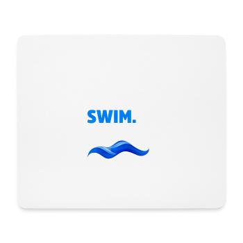 Essen Sie Schlaf-Schwimmen-Wiederholungs-lustiger Schwimmer - Mousepad (Querformat) - Weiß - Vorne