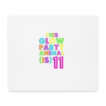 Glow Party Animal11 - Mouse Pad (horizontal) - white - Front