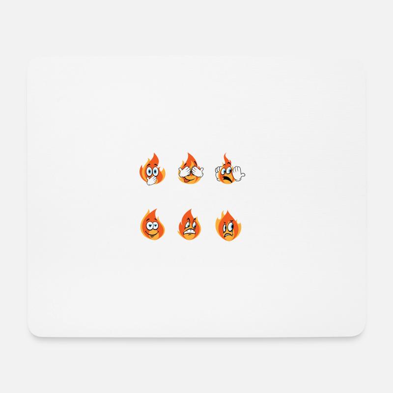 Flammenzwerg Feuerwehr Feuerwehrfrau Geschenk - Mousepad (Querformat) - Weiß
