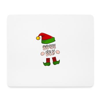 patron; Chef de cuisine; onze; elfe; Cadeau de Noël d'Elf - Tapis de souris (format paysage) - blanc - Devant