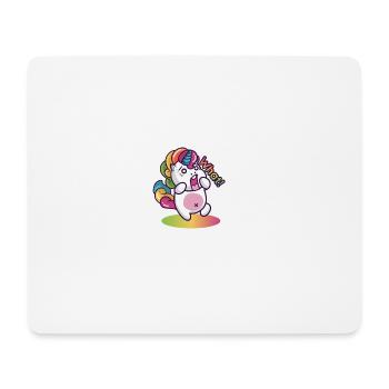 Einhorn - Mousepad (Querformat) - Weiß - Vorne
