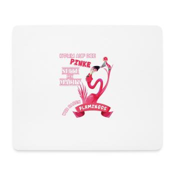 Wir haben Flamingos - Mousepad (Querformat) - Weiß - Vorne