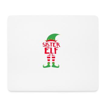 Sister Elf - Noël famille cadeau Xmas - Tapis de souris (format paysage) - blanc - Devant