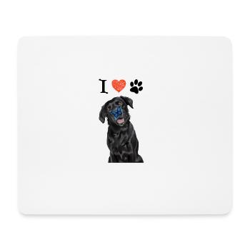Ich liebe meinen Labrador - Mousepad (Querformat) - Weiß - Vorne